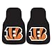 FANMATS NFL - Cincinnati Bengals 2-pc Carpet Car Mat Set | Black | 17