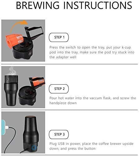 GUOXY Kaffeemaschine Kaffeemaschine, 500 Ml Zyklus Extraction Kaffeemaschine, Outdoor Mobile Kaffee Tragbare, Usb… – Bild 7