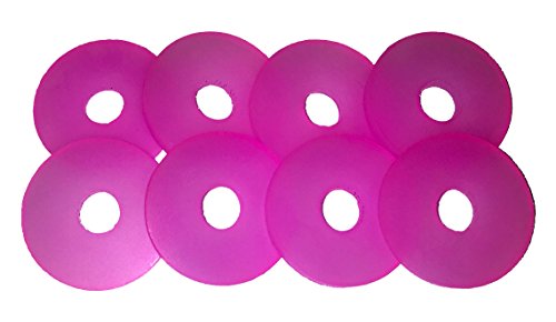 Eight TRANSLUCENT PINK Rubber Guitar Strap Locks - Grolsch Style - Classic and Reliable - Made In The USA! (8-Pack)