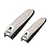 Gotofine Nail Clipper Set with Catcher - Fingernail and Toenail Clipper Cutter, No Mess Nail Fragments, Anti-Skid Handle, Premium Quality Stainless Steel, PU Case Included