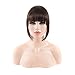 Clip in Hair Bangs Human Hair Bangs Fringe Clip in Hair Extensions One Piece Dark Brown
