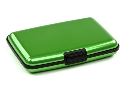 UPC 852038005218, Aluminum RFID Blocking Case Waterproof Wallet - Green