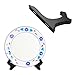 Beautyflier Pack of 3 Black Wooden Easels Holder 7IN Plate Dessert Display Stand Place Card Photo Frame Holder for Wedding Party Home Décor (Black)