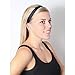 Sweaty Bands Womens Girls Headband - Non-Slip Velvet-Lined Athletic Hairband - Rock Solid Black 1-Inch