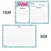 321Done 4x6 Recipe Cards (Set of 50) - Mason Jar - Thick Double Sided Premium Card Stock - Made in USA - Rustic Pink and Teal, Large Notes From