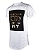 Screenshotbrand Mens Hipster Hip-Hop Premiun Tees - Stylish Longline Latest Fashion T-Shirts - Embossed Metalic Gold - White - Medium