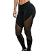 Roniky Women's Stretchy Mesh Workout Sports Tights Gym Yoga Pants Leggings