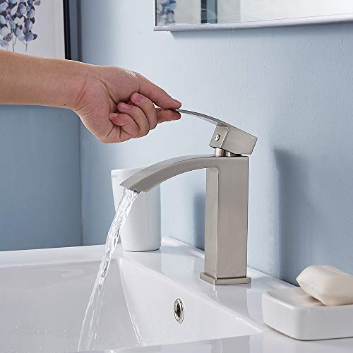 Friho Single Handle Waterfall Vanity Sink Faucet with Extra Large