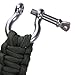 Leegoal Outdoor Paracord Survival Bracelet with Zinc Alloy Bow Shackle,Atrovirens