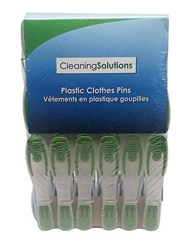 GOOD LIVING Cleaning Solutions Plastic Clothespins for Air-Drying Clothing, 1-Pack (12 Blue and 12 Green) - Thumbnail 2