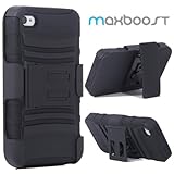Maxboost Shell Holster Combo - Dual Layerd Protective Case for iPhone 5C Mini Lite with Kick-Stand Belt Clip Holster - Fits Any Version of Apple iPhone 5C Mini / iPhone 5 Mini / iPhone 5 Lite including AT&T, Verizon, Sprint, International Version