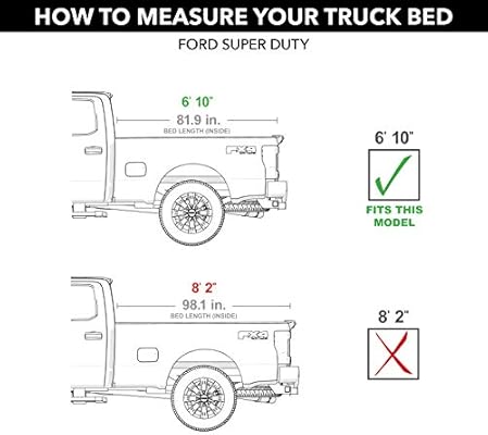 Amazon Com Lund Genesis Tri Fold Soft Folding Truck Bed Tonneau Cover 95050 Fits 2017 2021 Ford Super Duty 6 10 Bed 81 9 Automotive
