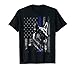 Thin Blue Line Flag K-9 German Shepherd Police Dog Gift Men T-Shirt