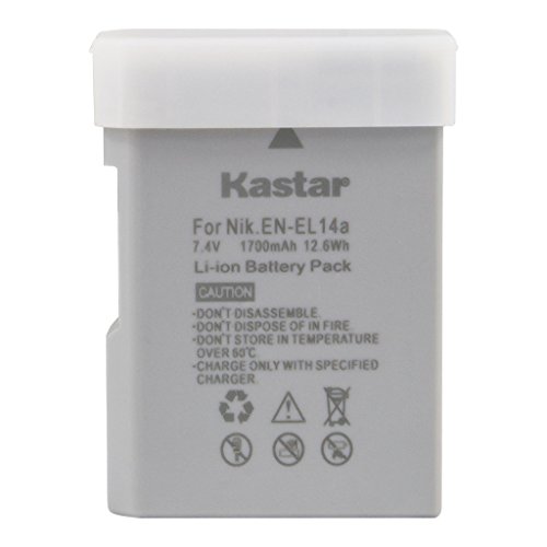Kastar Battery for Nikon EN-EL14a, EN-EL14, ENEL14A, ENEL14 EL14 & Nikon Coolpix P7000 P7100 P7700 P7800, D3100, D3200, D3300, D3400, D5100, D5200, D5300 DSLR, Df DSLR, D5600 Camera