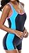 CharmLeaks Women's BoyLeg Splicing One Piece Sports Swimsuit
