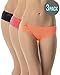 Balanced Tech Women's Seamless Bikini 3 Pack - Orange/Pink Assorted - Large