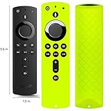 Covers for All-New Alexa Voice Remote for Fire TV Stick 4K, Fire TV Stick (2nd Gen), Fire TV (3rd Gen) Shockproof Protective Silicone Case - Chartreuse