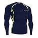 BALEAF Men's Cool Dry Skin Fit Long Sleeve Compression Shirt Navy Size L