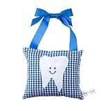 Boy's Tooth Fairy Pillow in Royal Blue Gingham Print Cotton