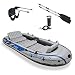 Intex Excursion 5 Inflatable Rafting and Fishing Boat with Oars + Motor Mount