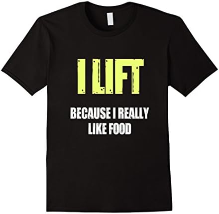 Mens I Life I like Food Workout Shirt Gym T-shirt Mens Womens XL Black