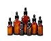 erioctry 5ML/10ML Amber Glass Essential Oil Bottles and Eyed Dropper Black Caps Makeup Cosmetic Sample Container Bottle for Essential Oil Aromatherapy Use(Pack of 12) (10ML)