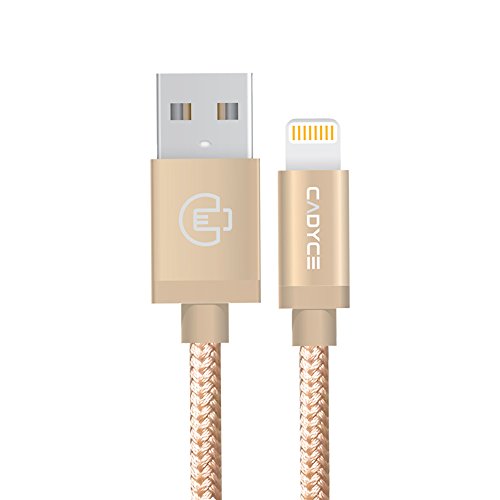 Cadyce Cadmium Silver 3 Meter Cotton Braided and Metal Connector Mfi Certified Lightning Cable - CA-ULCS 3M