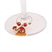 HENGSONG 6 pcs Christmas Champagne Wine Glass Marker Ring Bar Decoration Table (Gold)