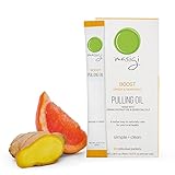 Masigi BOOST Oil Pulling Mouthwash made with Organic Coconut Oil + Essential Oils. 14 Single-Serve Travel-Friendly Packets. A Refreshing Oral Rinse - Helps Bad Breath, Healthy Gums + Whitens Teeth.