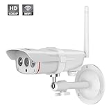 Outdoor Security Camera,VStarcam IP67 Waterproof 1080P Bullet Surveillance Camera, IR-Cut Night Vision and Motion Detection Alert 2MP Wireless Network IP Camera, Support Max 128G TF Card(Not Included)