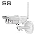 Outdoor Security Camera,VStarcam IP67 Waterproof 1080P Bullet Surveillance Camera, IR-Cut Night Vision and Motion Detection Alert 2MP Wireless Network IP Camera, Support Max 128G TF Card(Not Included)