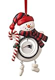 New England Patriots Clay Snowman Ornament