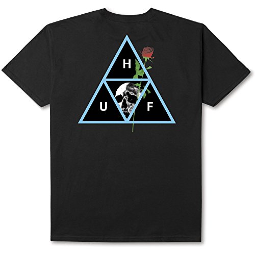 HUF Men's Rosa calvaria TT Tee, Black, XL