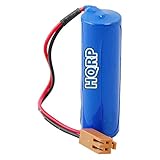 HQRP Lithium Battery for TOSHIBA ER6V ER6V/3.6V ER6V36VAA PLC With Plug, DV0P2060 DV0P2990 Yaskawa CNC, AC Servo Motor Driver, MINAS A4P, XtraDrive, Omron Instrument + HQRP Coaster