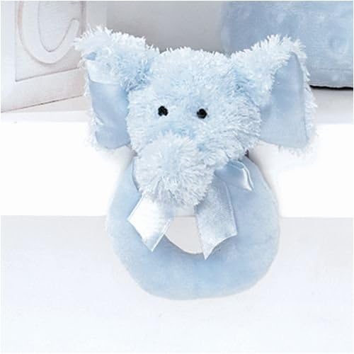 Little Peanut Baby Blue Elephant Plush Rattle