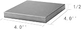 Oudtinz 4x4x1/2 Steel Bench Block Jewelry Stamping Metalworking Anvil P20 Steel view 2