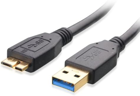 Nouvelle Technologie SuperSpeed 35CM USB 3.0 Type A to Micro-B Cable (Black) for Seagate/Toshiba/Western Digital (WD)/Hitachi/Samsung External Hard Drives