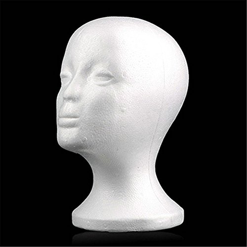 Practical Foam Female Mannequin Head Shop Hat Wig Hair Jewelry Glasses Display Stand