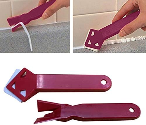 Glue Scraper Glue Remover, Rendodon Spreader Spatula Scraper Cement Caulk Removal Tool Glue Scraper Hand Tools 2Pcs