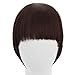 REECHO Fashion Full Length Synthetic 1 Piece Layered Clip in Hair Bangs Fringe Hairpieces Hair Extensions Color – Dark Brownthumb 1