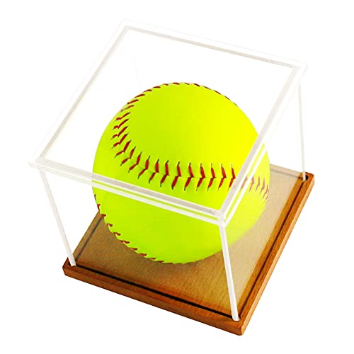 LuxRound Softball Display Case, Plastic Display Holder for Official