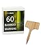 60 Bamboo Garden Plant Labels Herbs Gardening Planter Markers Plant Sign Tags 60pcs 2.4 inch Wide 4 inch Tall for Indoor Plants Flowers Succulents