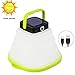 Solar Portable Led Camping Lantern Lights Outdoor -Tabletop Lantern Rechargeable Emergency Light Collapsible Flashlight- Solar or USB Chargeable for Outdoor Hiking Tent Garden (Green)