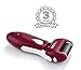 UTILYZE Most Powerful Rechargeable Electronic Foot File Wet & Dry Pedicure Electric Callus Remover With Turbo-Boost Motor, 3 Rollers Included (Red)