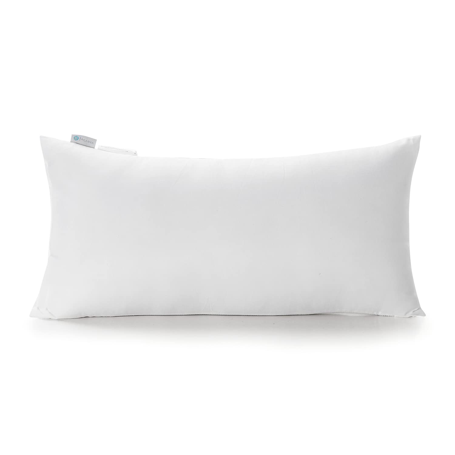 Acanva Polyester Decorative Rectangle Throw Pillow Inserts, Hypoallergenic Form Stuffer Cushion Sham Filler, 16x26, White, 1 Count (Pack of 1)