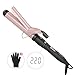 Abody 1.25inch hair curling iron, Professional Curling Wand Hair Curler Ceramic Barrel with a Heat Protective Glove for Girls Women Gifts (Rose Gold)