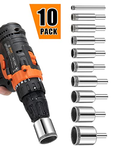 Diamond Drill Bits Set, 10 PCS Diamond Hole Saw Set, Glass Drill photo 11