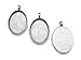 20 CleverDelights Oval Pendant Trays - Antique Silver Color - 22 x 30 mm - Pendant Blanks Cameo Bezel Settings - Custom Jewelry Making 22x30mm