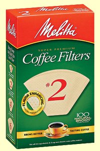 MELITTA 622752 #2 NATURAL BROWN CONE COFFEE FILTERS 100 COUNT