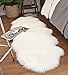 A-STAR Natural White Sheepskin Rug - 2 x 6 Double Genuine Sheep Skin Rug